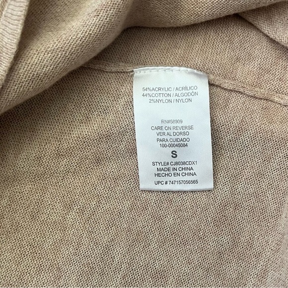 Copper Key cardigan minimalist loose oatmeal/cream long sleeves Women’s S - Picture 13 of 13